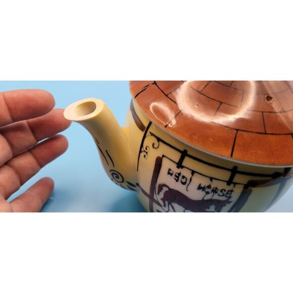 Vintage Red Horse Inn Ceramic Tea Pot English Look Cottage Ware #8405 - Picture 16 of 16